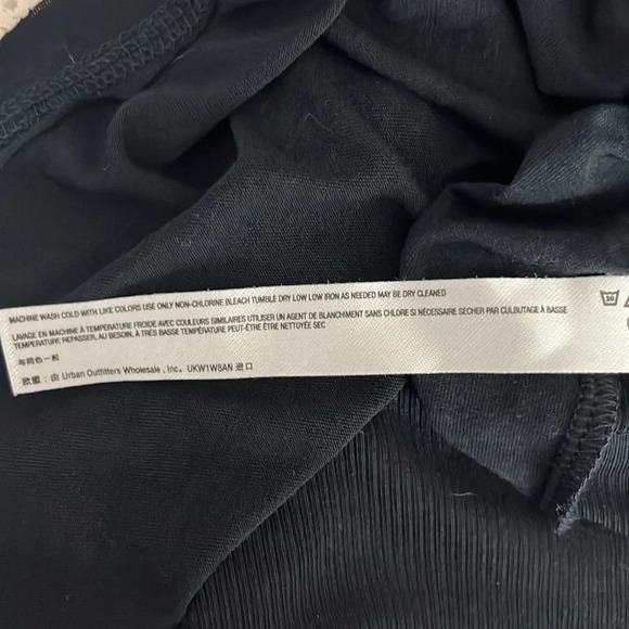 Free People Movement Cropped Ribbed Semi Sheer Top in Black - Size Large - Picture 7 of 8